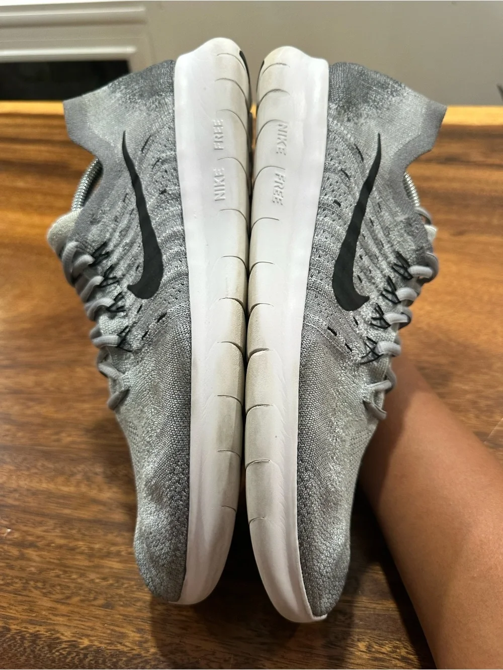 Nike Free RN Flyknit 2017 Wolf Grey Black Shoes 880843-002 Men’s Sz 11.5 Running